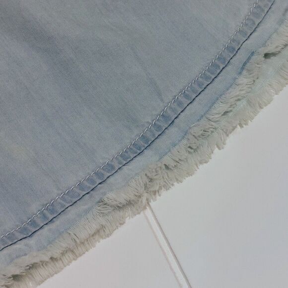 Caslon Women's Medium Chambray Shirt Dress Blue Drawstring Waist Mini Relaxed - Picture 9 of 9